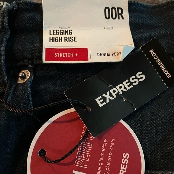 Express NWT High Rise Denim Perfect Legging Jeans - Picture 5 of 7